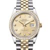 DATEJUST 36-(Oyster, 36 mm, Oystersteel, yellow gold and diamonds)