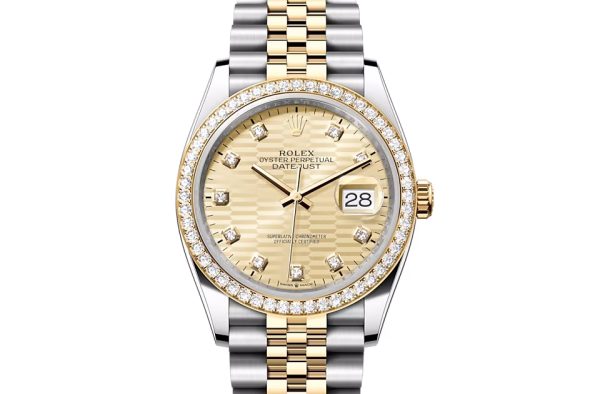 DATEJUST 36-(Oyster, 36 mm, Oystersteel, yellow gold and diamonds)
