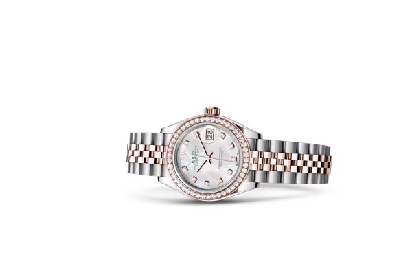 LADY-DATEJUST-(Oyster, 28 mm, Oystersteel, Everose gold and diamonds)