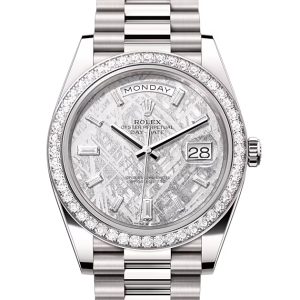 DAY-DATE 40-（Oyster, 40 mm, white gold and diamonds）