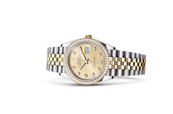 DATEJUST 36-(Oyster, 36 mm, Oystersteel, yellow gold and diamonds)