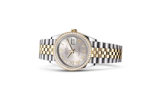 DATEJUST 36-(Oyster, 36 mm, Oystersteel, yellow gold and diamonds)
