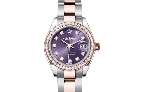 LADY-DATEJUST-(Oyster, 28 mm, Oystersteel, Everose gold and diamonds)