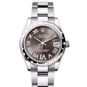 DATEJUST 31-(Oyster, 31 mm, Oystersteel, white gold and diamonds)