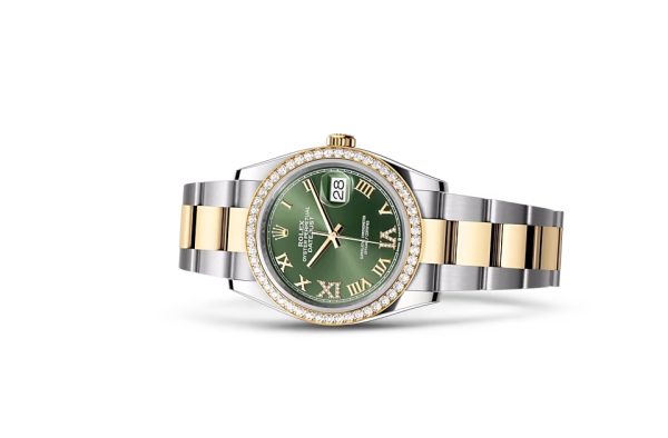 DATEJUST 36-(Oyster, 36 mm, Oystersteel, yellow gold and diamonds)
