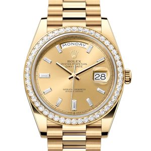 DAY-DATE 40-（Oyster, 40 mm, yellow gold and diamonds）