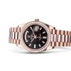 DAY-DATE 40-（Oyster, 40 mm, Everose gold and diamonds）