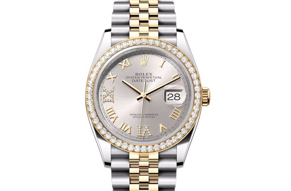 DATEJUST 36-(Oyster, 36 mm, Oystersteel, yellow gold and diamonds)