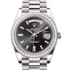 DAY-DATE 40-（Oyster, 40 mm, white gold and diamonds）