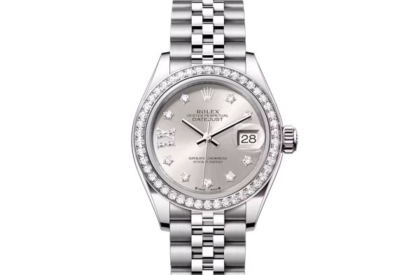LADY-DATEJUST-(Oyster, 28 mm, Oystersteel, white gold and diamonds)