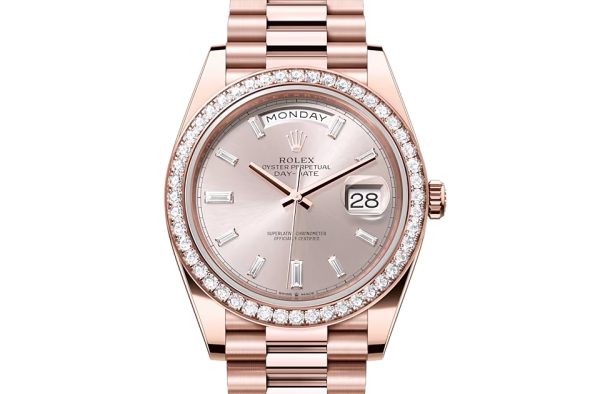 DAY-DATE 40-（Oyster, 40 mm, Everose gold and diamonds）