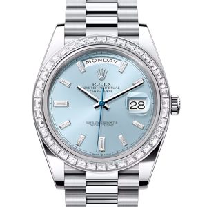 DAY-DATE 40-（Oyster, 40 mm, platinum and diamonds）
