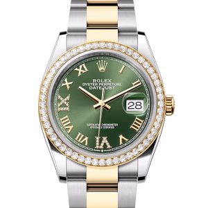 DATEJUST 36-(Oyster, 36 mm, Oystersteel, yellow gold and diamonds)