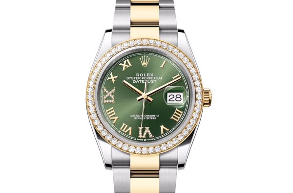 DATEJUST 36-(Oyster, 36 mm, Oystersteel, yellow gold and diamonds)