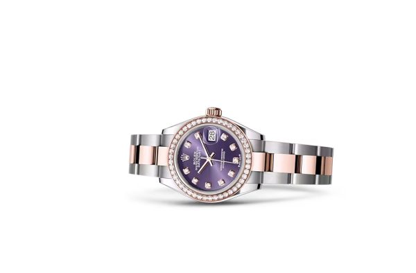 LADY-DATEJUST-(Oyster, 28 mm, Oystersteel, Everose gold and diamonds)
