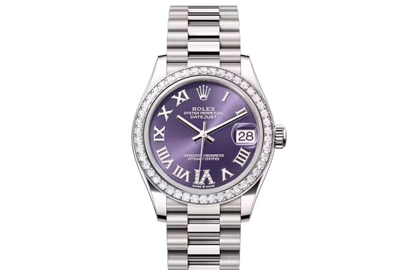 DATEJUST 31-(Oyster, 31 mm, white gold and diamonds)