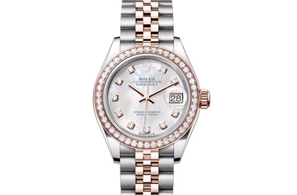LADY-DATEJUST-(Oyster, 28 mm, Oystersteel, Everose gold and diamonds)