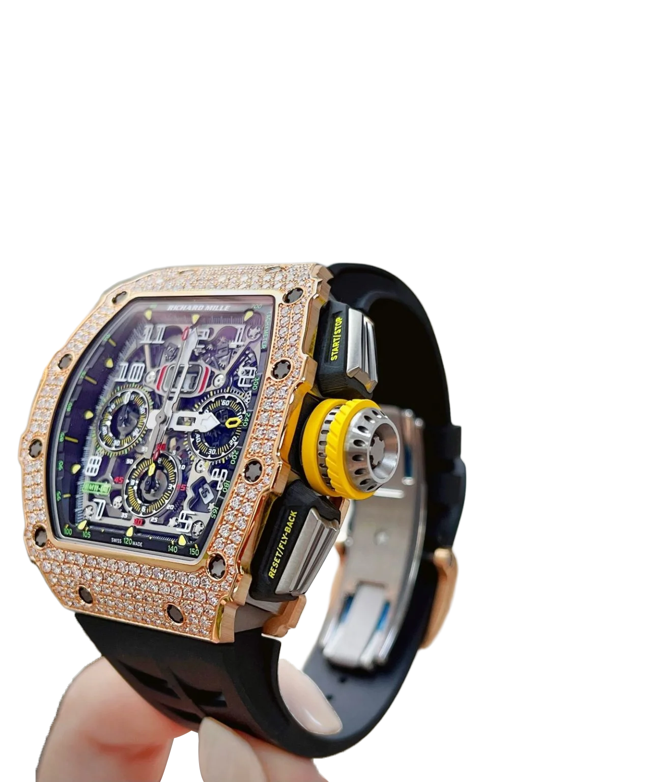Richard Mille RM 11-03 Flyback Chronograph Diamond Set Rose Gold - Image 5