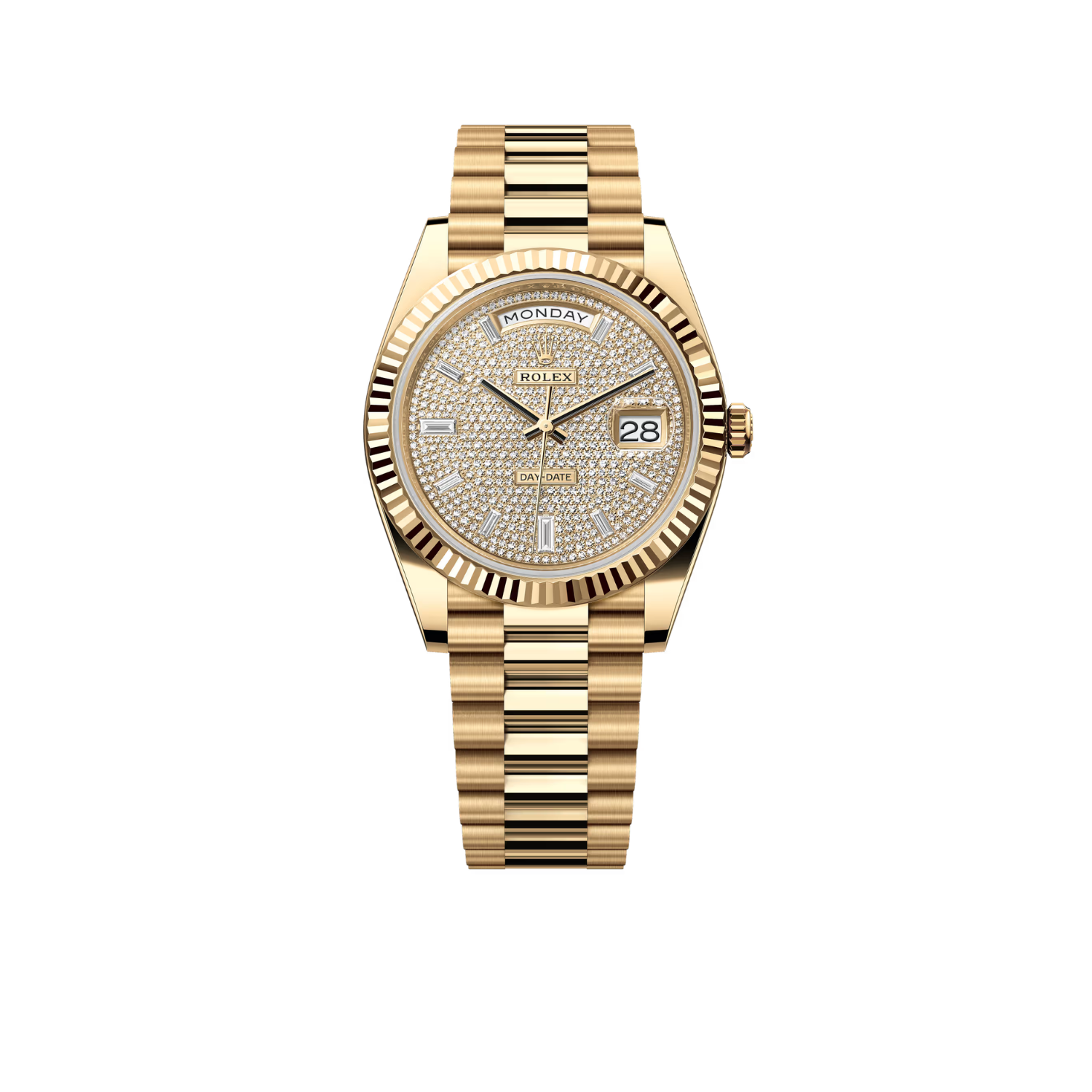 Rolex Day-Date 40 President Yellow Gold Diamond Paved Dial 228238-0054