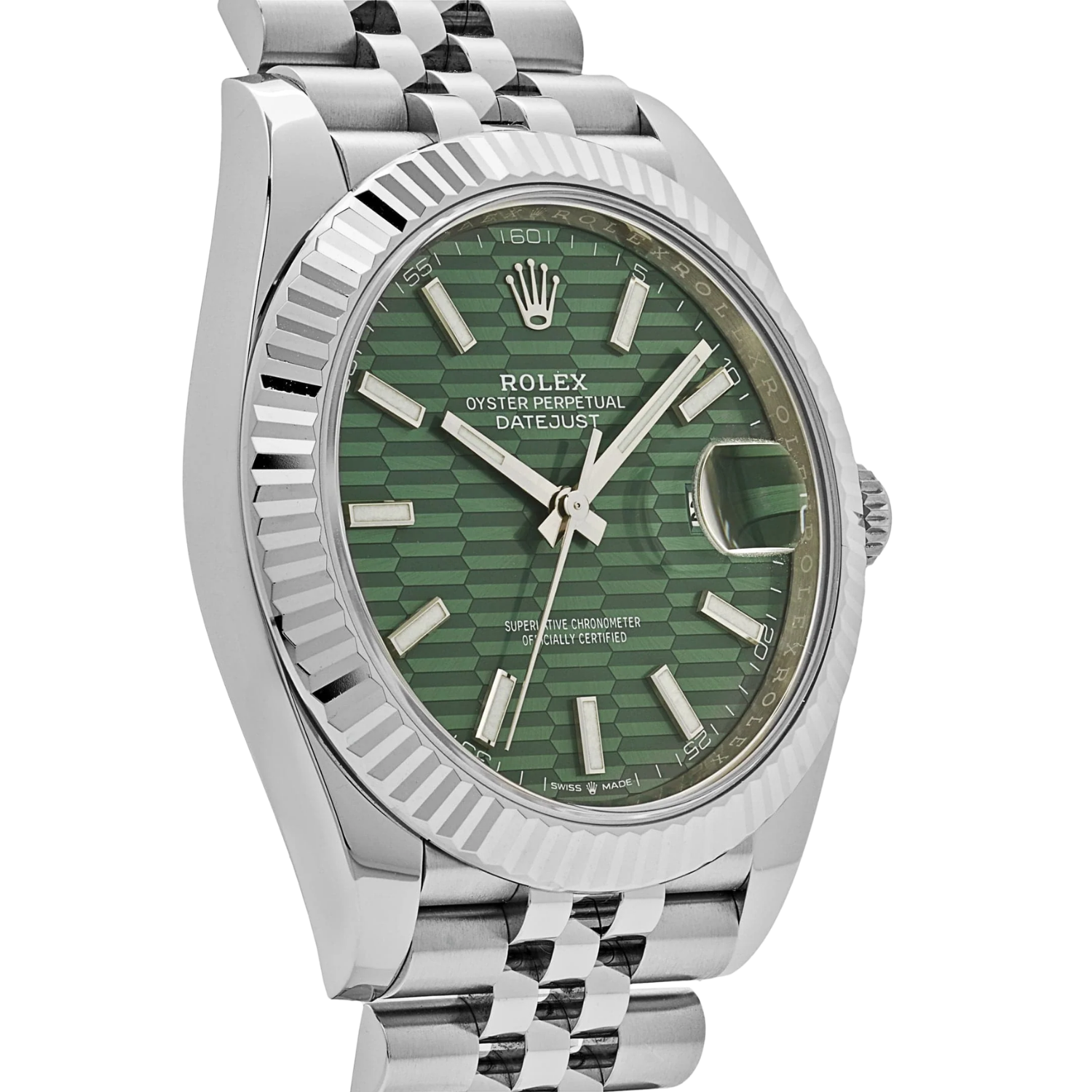 Rolex Datejust 41 126334 Stainless Steel Green Motif Dial Jubilee - Image 4