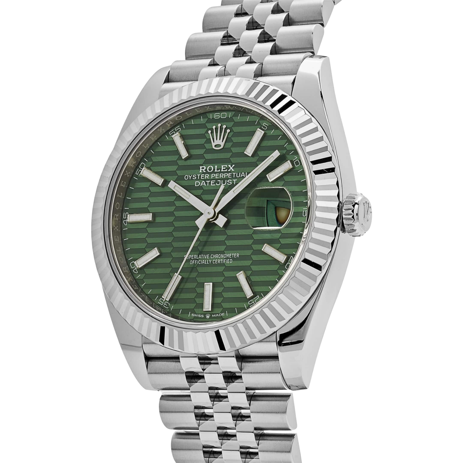 Rolex Datejust 41 126334 Stainless Steel Green Motif Dial Jubilee - Image 3