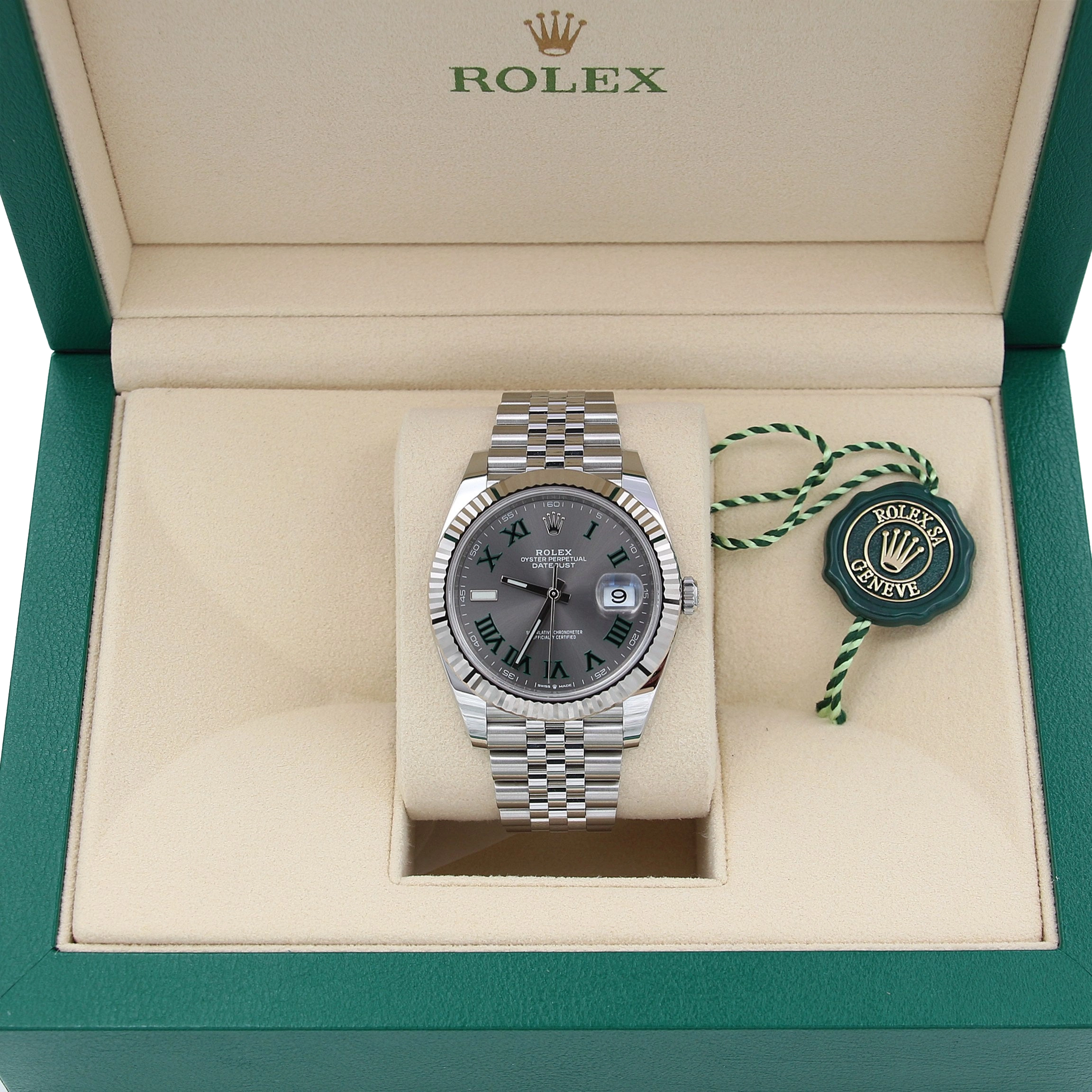 Rolex Datejust 41mm 126334 Wimbledon Stainless Steel Slate Dial Oyster - Image 6