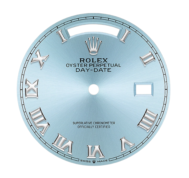 Rolex President Day-Date 36mm Platinum Ice Blue Mens Watch 128236-0008 - Image 2