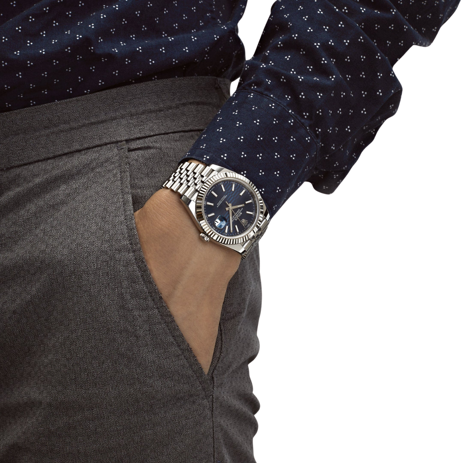 Rolex Datejust 41mm 126334 Stainless Steel Fluted Motif Blue Dial Jubilee - Image 2