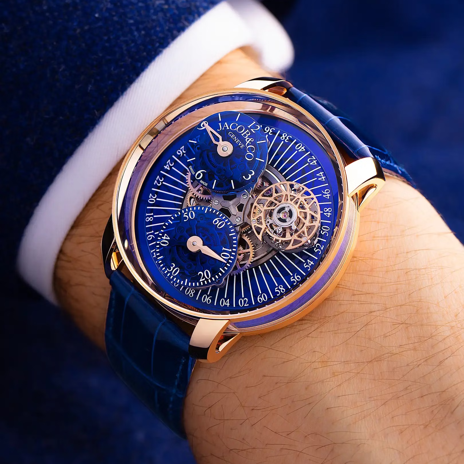 Jacob & Co Astronomia R??gulateur 43mm Rose Gold, Sapphire Manual Winding AR200.40.AA.AA.A - Image 7