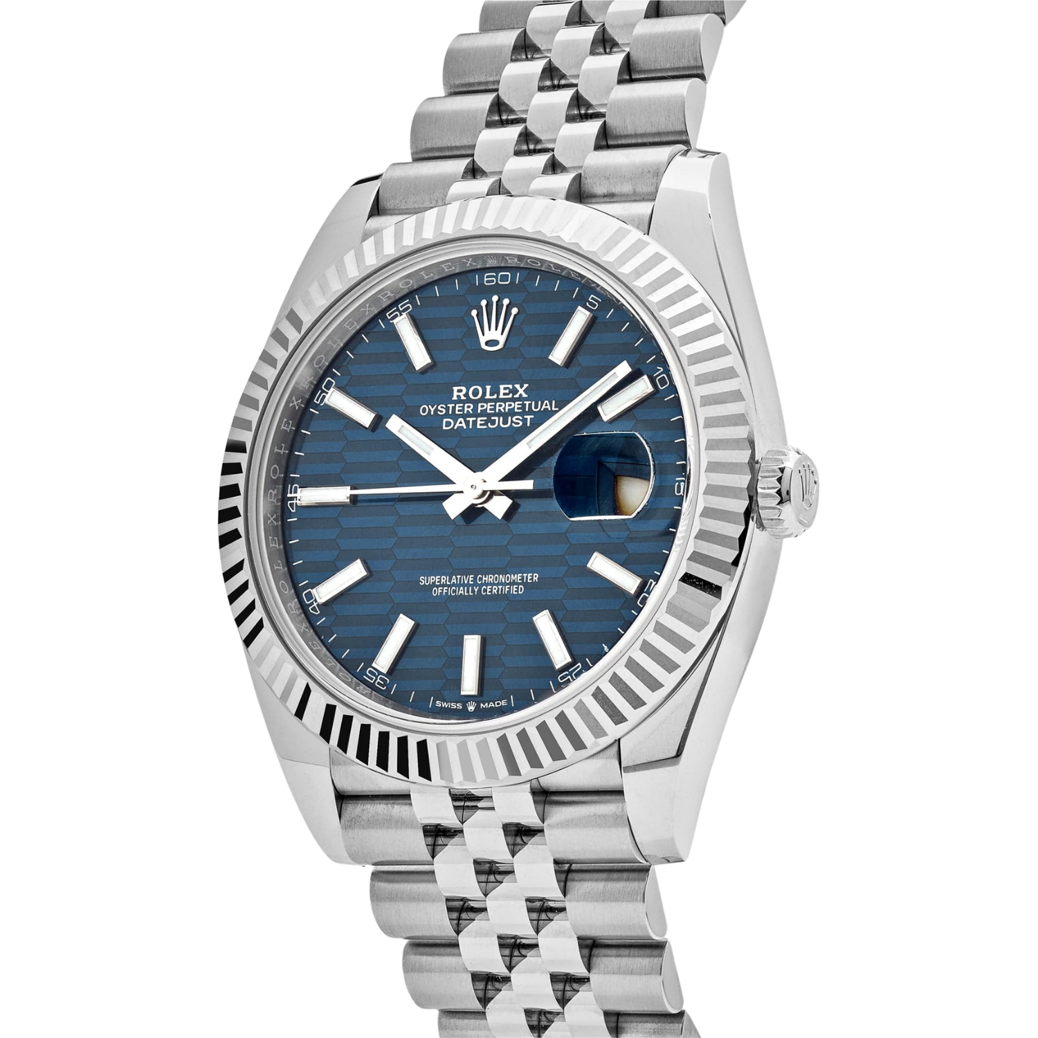 Rolex Datejust 41mm 126334 Stainless Steel Fluted Motif Blue Dial Jubilee - Image 3
