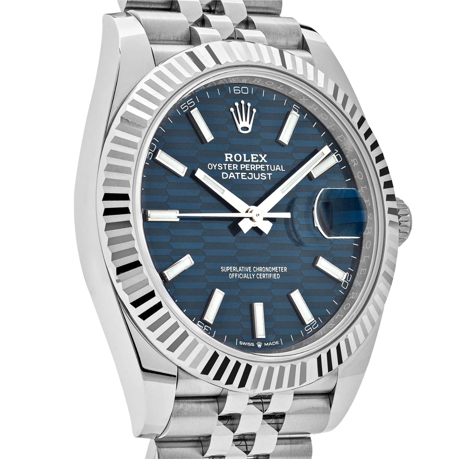 Rolex Datejust 41mm 126334 Stainless Steel Fluted Motif Blue Dial Jubilee - Image 4