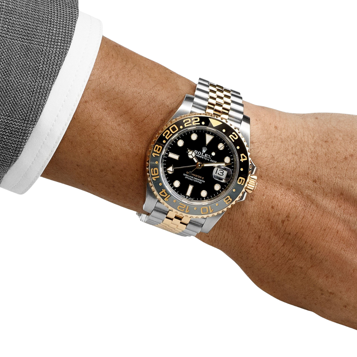 Rolex GMT-Master II 40mm Stainless Steel Yellow Gold Black Dial Jubilee 126713GRNR-0001 - Image 2