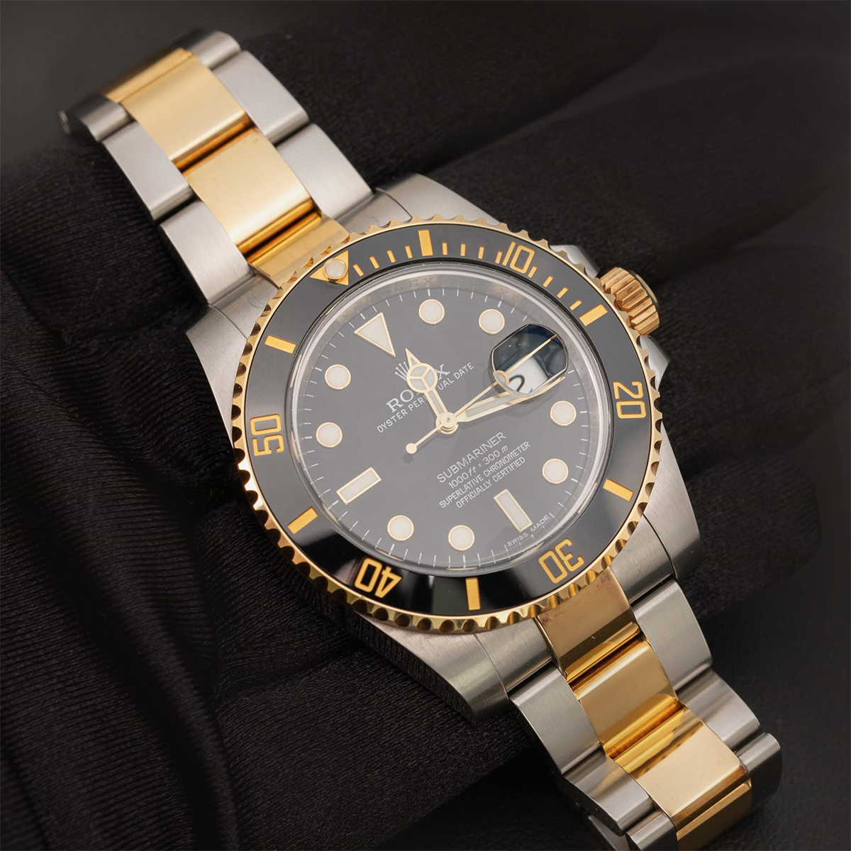 Rolex Submariner Date 40mm 116613LN Black Dial Stainless Steel & 18K Yellow Gold Watch - Image 2