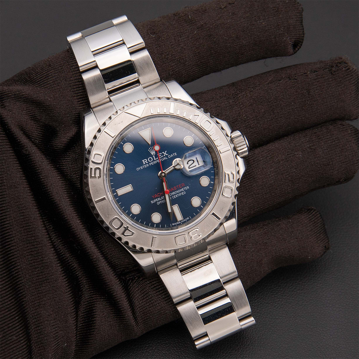 Rolex Yacht-Master 116622 Rolesium Watch 40mm Blue Dial - Image 2