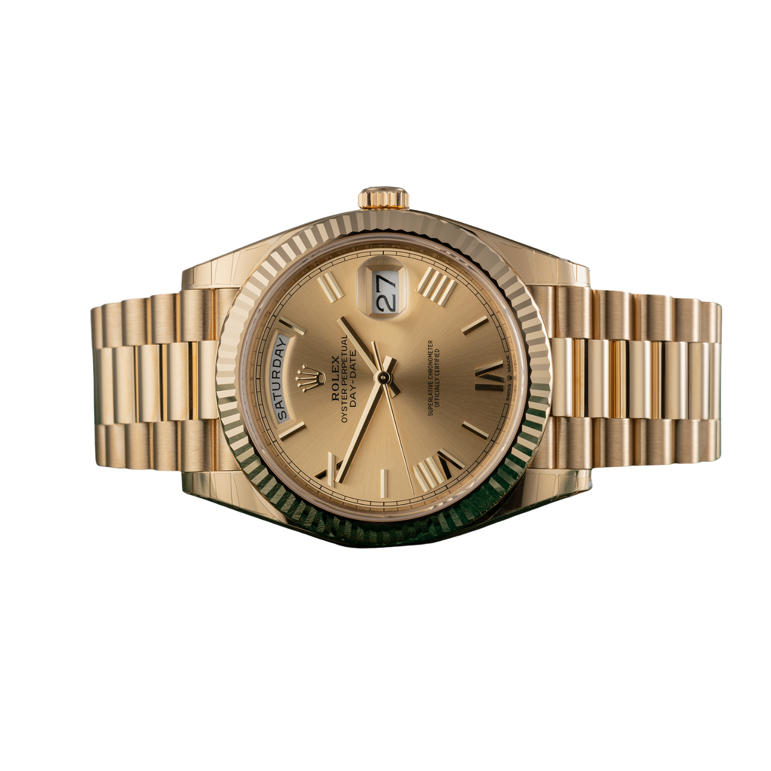 Rolex Day-Date 40mm Yellow Gold Champagne Roman Dial m228238-0006 - Image 4