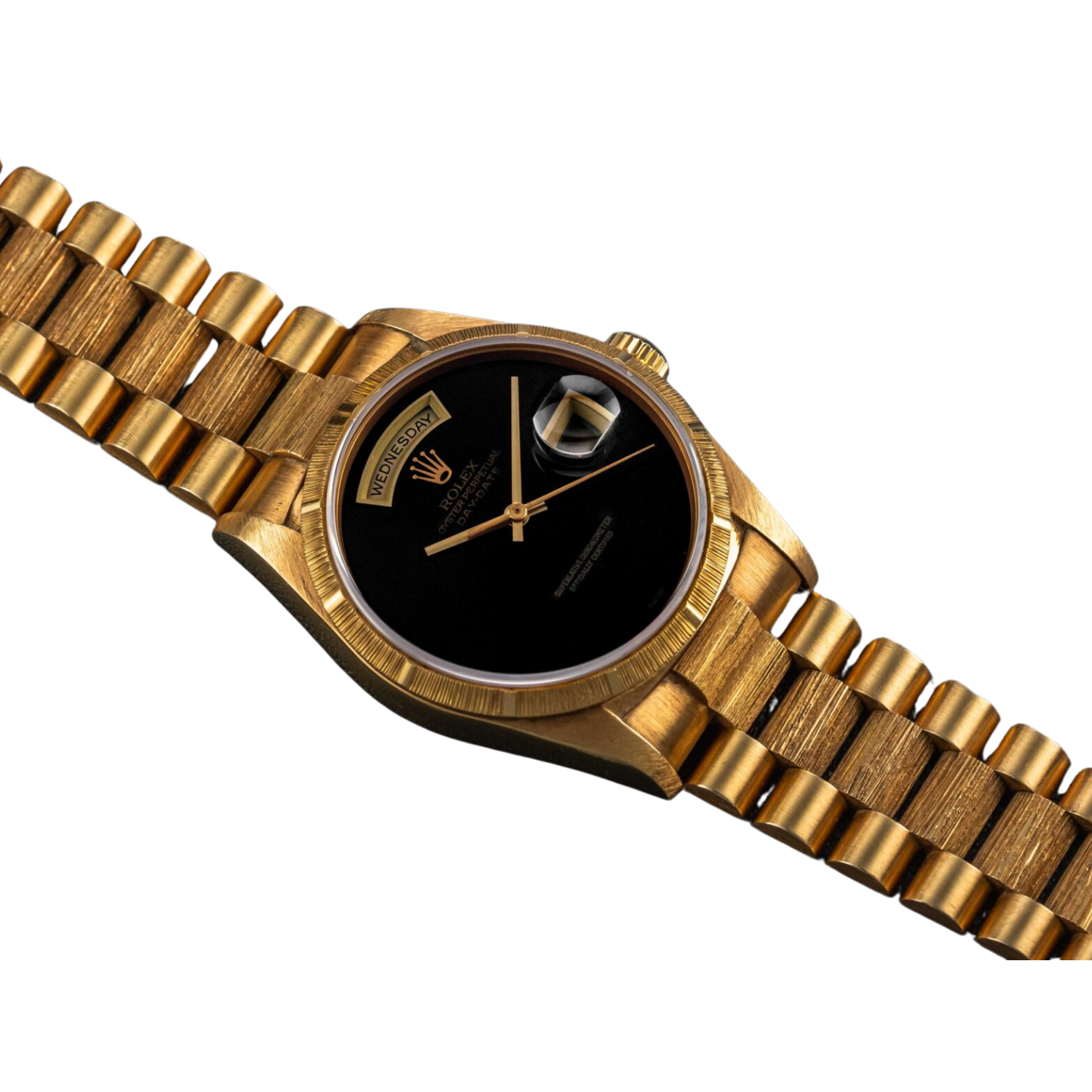 Rolex Day-Date 36mm 18248 18k Yellow Gold Presidential Bracelet Black Onyx Dial - Image 3