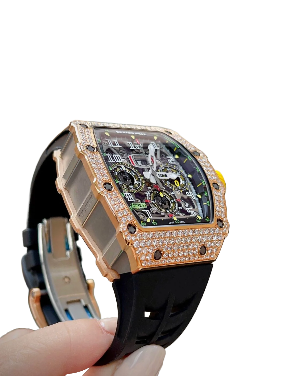 Richard Mille RM 11-03 Flyback Chronograph Diamond Set Rose Gold - Image 4
