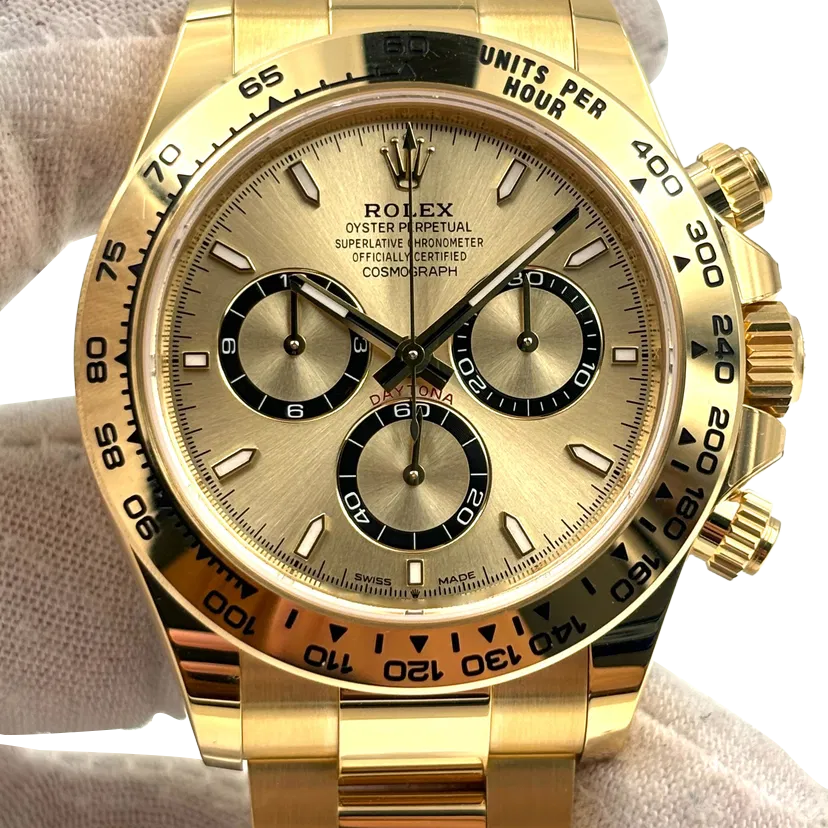 Rolex Daytona 40mm Yellow Gold Golden Dial Champagne m126508-0005 - Image 2
