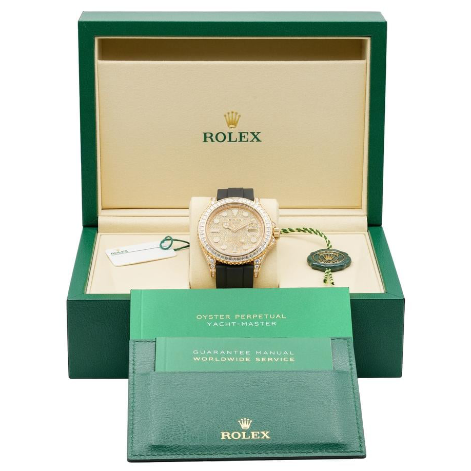 Rolex Yacht-Master 226668TBR, 18K Yellow Gold, Pave Index Dial, Oysterflex Bracelet, 42 mm - Image 8