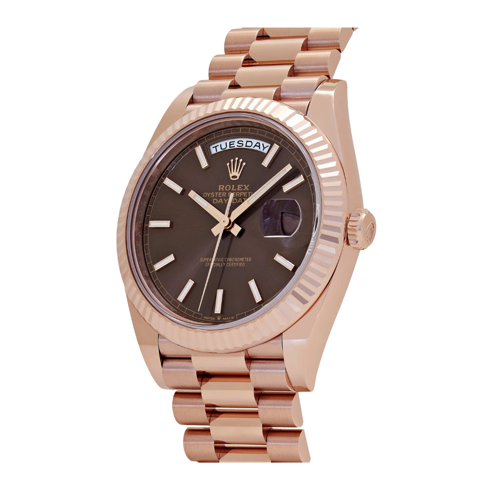 Rolex Day-Date 40mm 228235 Rose Gold Chocolate Roman Dial (2025) - Image 2