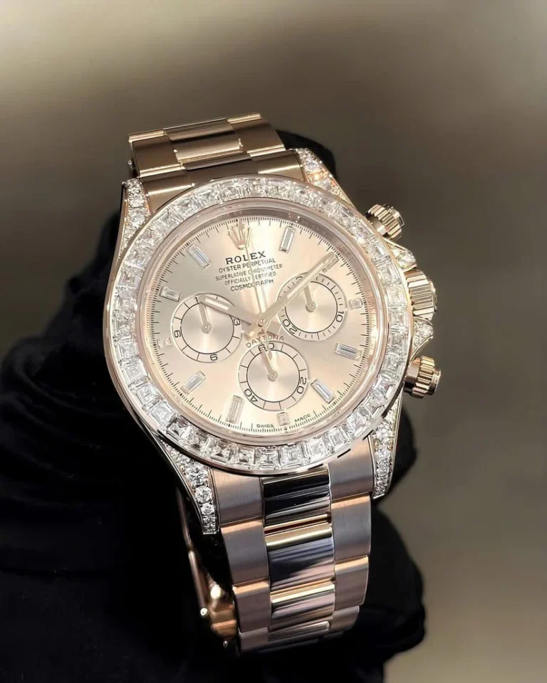 Rolex Daytona 126595TBR Rose Gold Sundust Diamond Dial Diamond Bezel - Image 3