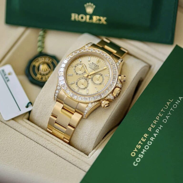 Rolex Daytona 18K Yellow Gold Gold Sundust Dial Diamond Bezel Oyster Bracelet 40 mm 126598TBR - Image 7