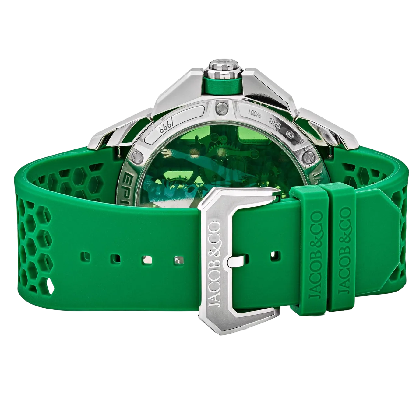 Jacob & Co. Epic X CR7 44mm Heart of CR7 Stainless Steel Green on Strap EX120.10.AD.AA.ABRUA - Image 10