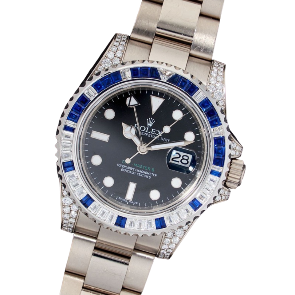 Rolex GMT-Master II, Reference 116759SA White Gold Diamond And Sapphire - Image 5
