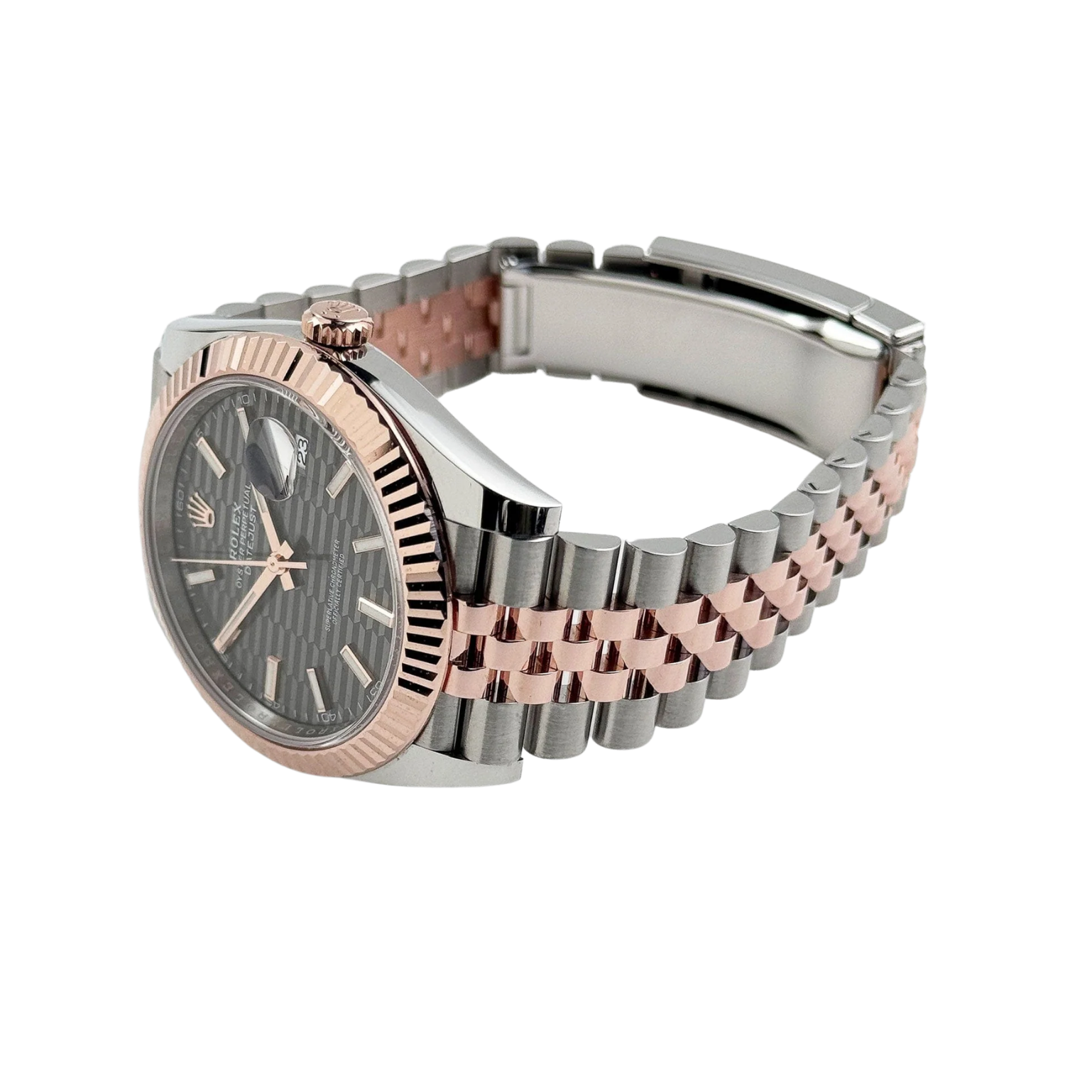 Rolex Datejust 41 126331 Rose Gold Stainless Steel Grey Motif Dial Jubilee - Image 5