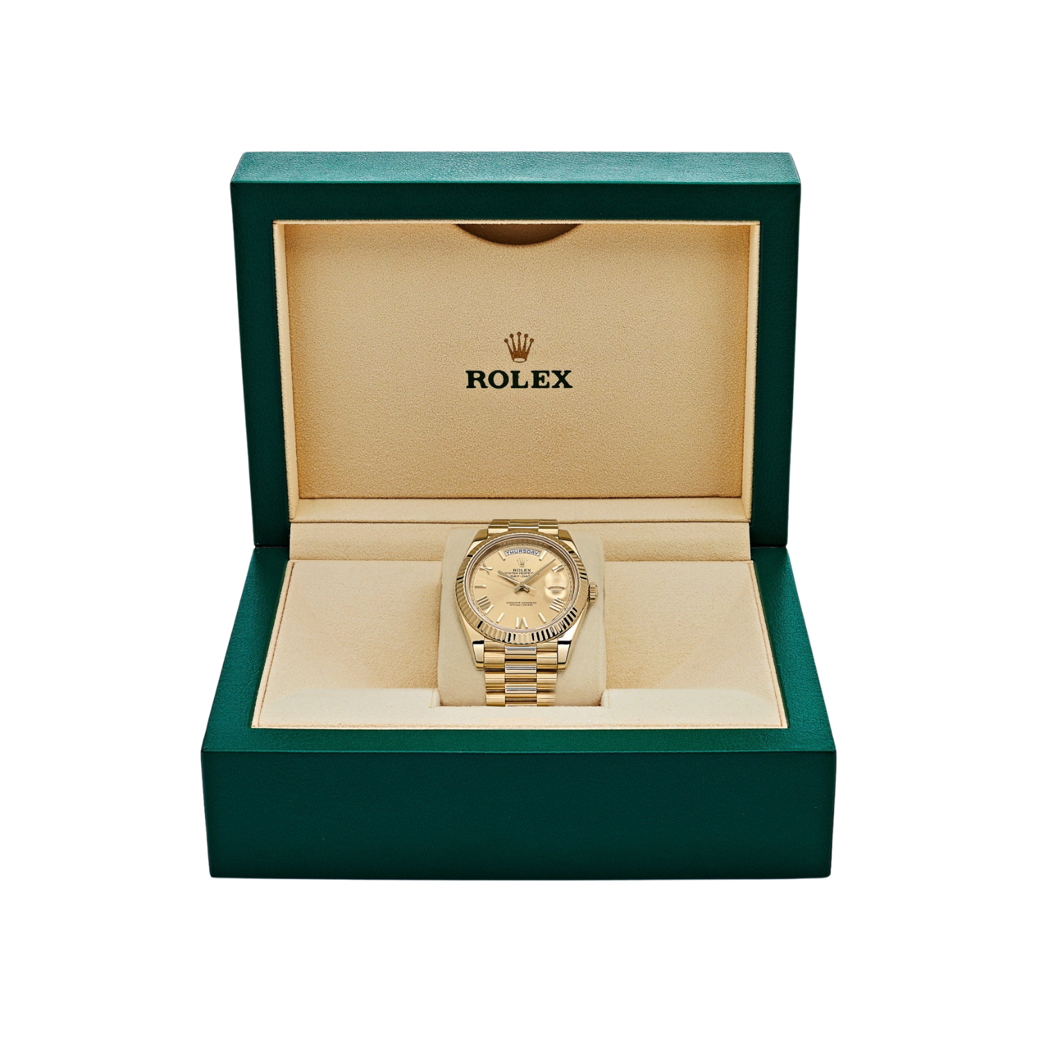 Rolex Day-Date 40mm Yellow Gold Champagne Roman Dial m228238-0006 - Image 9