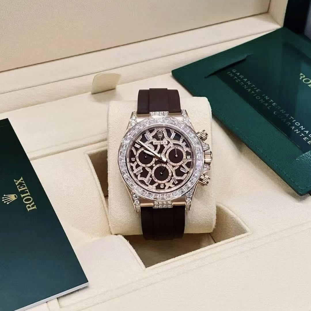 Rolex Cosmograph Daytona 40 mm Giraffe Rose Gold Diamond Dial 126555TBR - Image 8