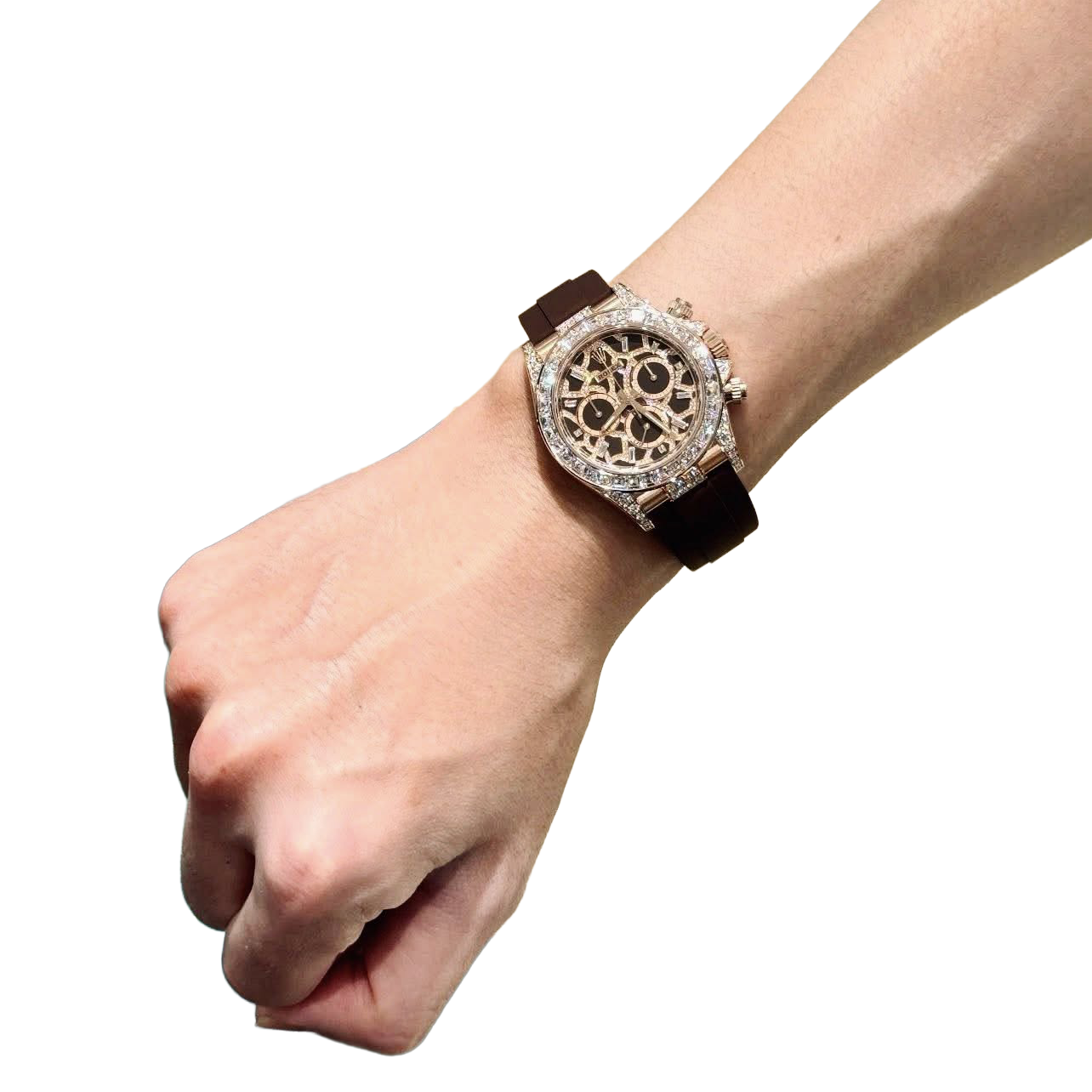 Rolex Cosmograph Daytona 40 mm Giraffe Rose Gold Diamond Dial 126555TBR - Image 9