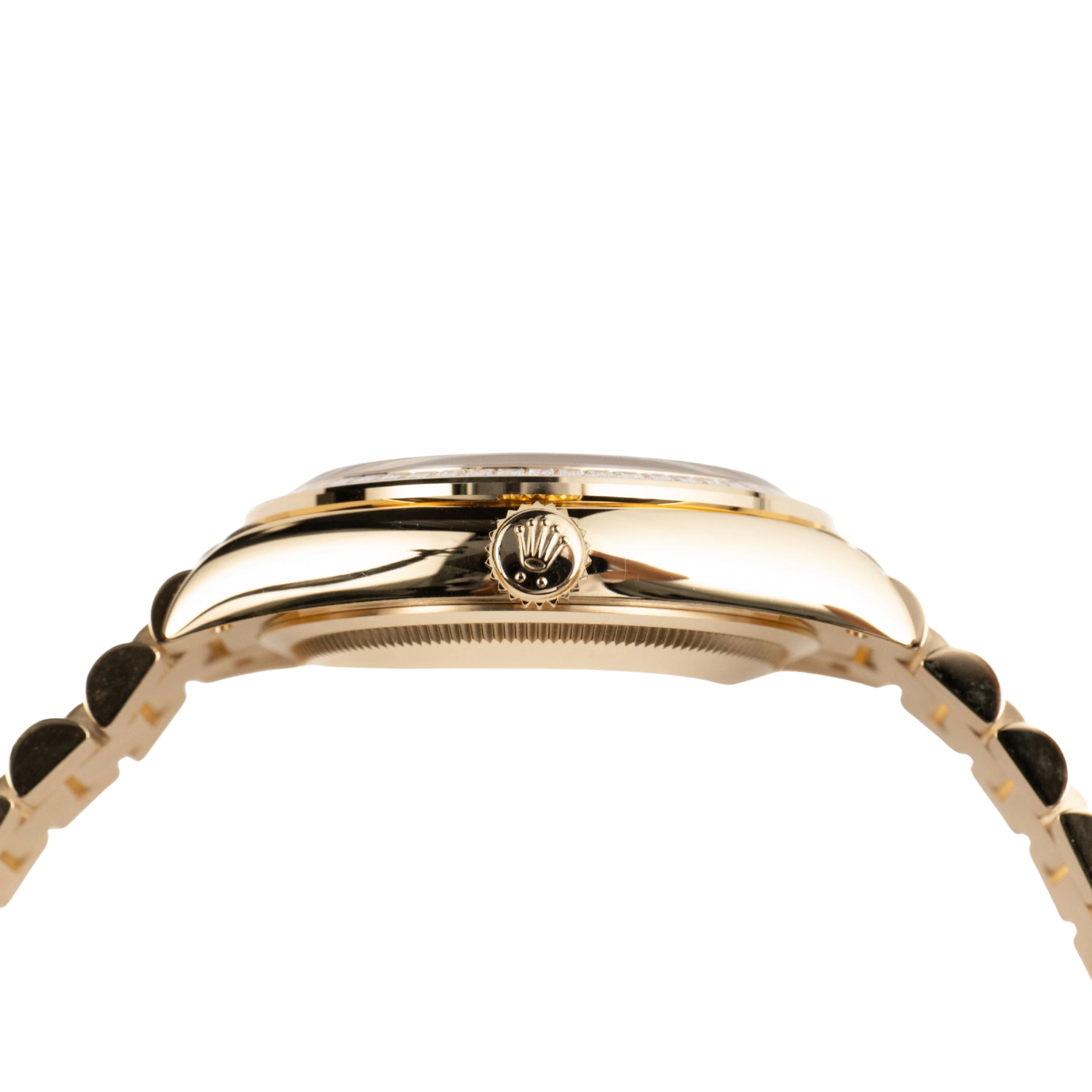 Rolex Day-Date 36mm Yellow Gold Turquoise Stone Diamond Roman Numerals Dial Diamond Bezel 128398TBR - Image 7