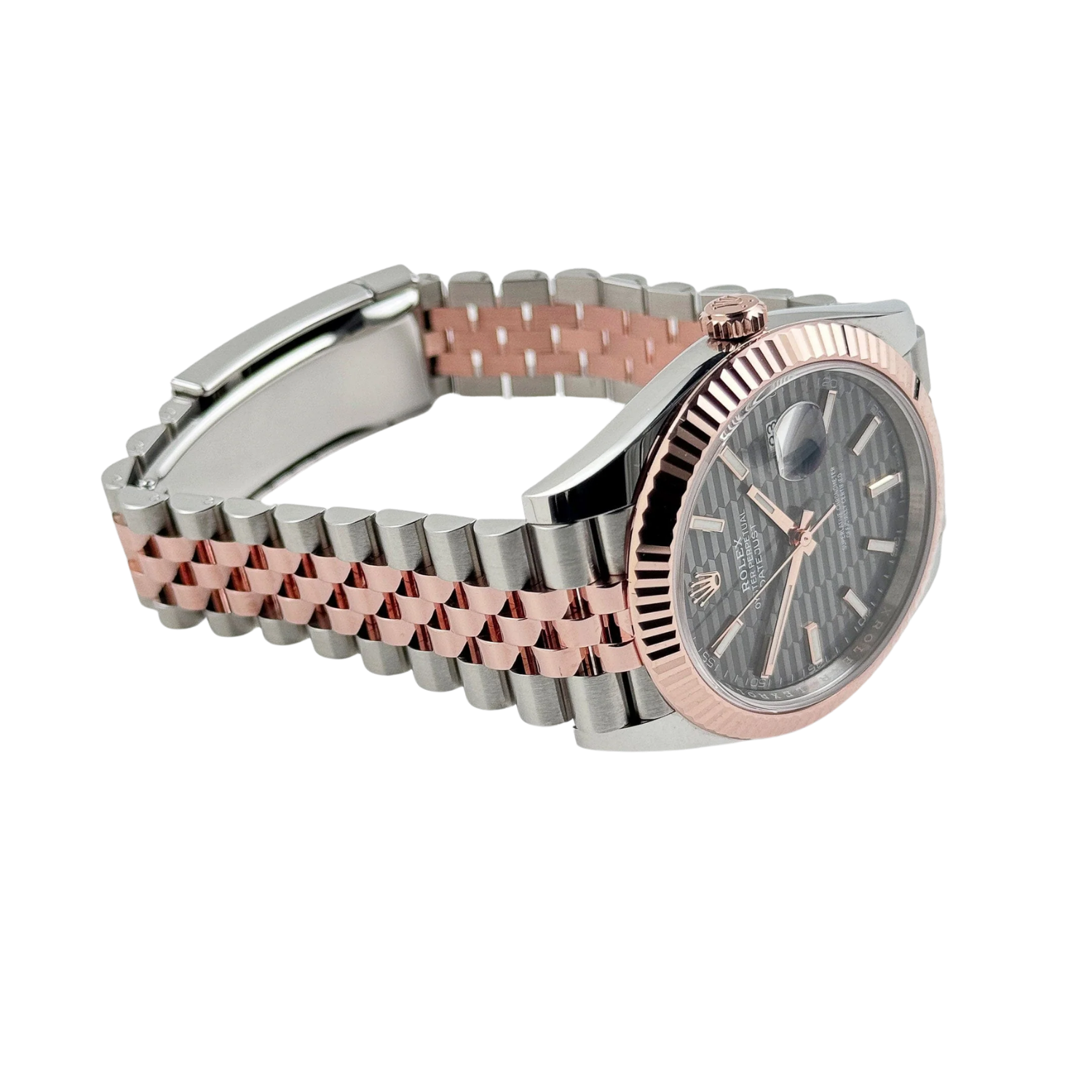 Rolex Datejust 41 126331 Rose Gold Stainless Steel Grey Motif Dial Jubilee - Image 6